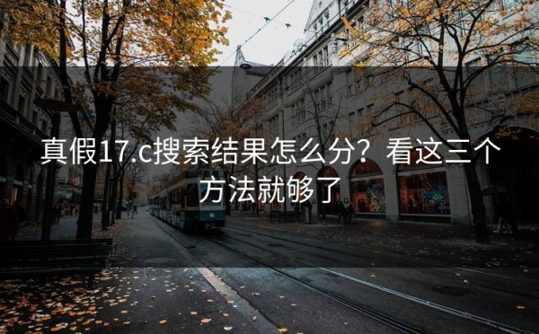 真假17.c搜索结果怎么分？看这三个方法就够了