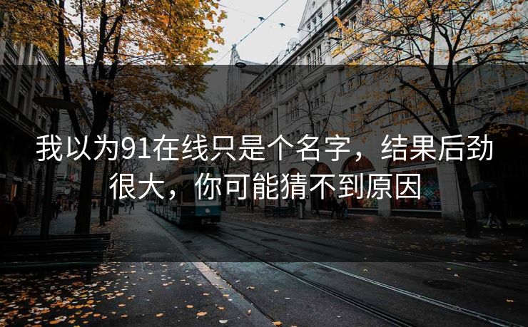 我以为91在线只是个名字，结果后劲很大，你可能猜不到原因